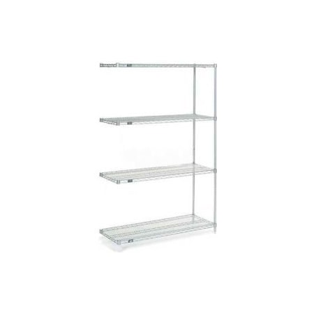 Global Equipment Nexelate    Silver Epoxy Wire Shelving Add-On 72"W x 21"D x 63"H A21726EP